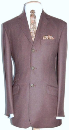 3 Button Plain Suit - Rust - Pure New Wool