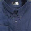 Button Down Collar Shirt - Plain Navy - Single 2 Button Cuffs - 100% Cotton