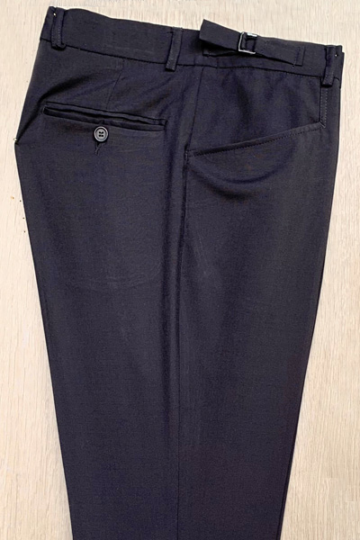 Trousers - Dark Navy-Midnight - 60% W00l 30% Polyester 10% Kid Mohair