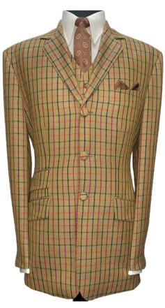 3 Button Check Suits