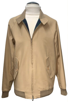 60’s Harrington Style Cotton and Polyester Shower Proof Casual Jacket - Beige - with Black Watch Interior