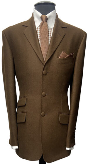 3 Button Single Breasted Suit - Conker - 100% Superfine Wool