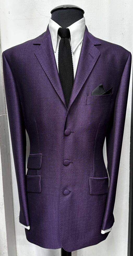 The Purple Mohair Kent Style 3 Button Suit